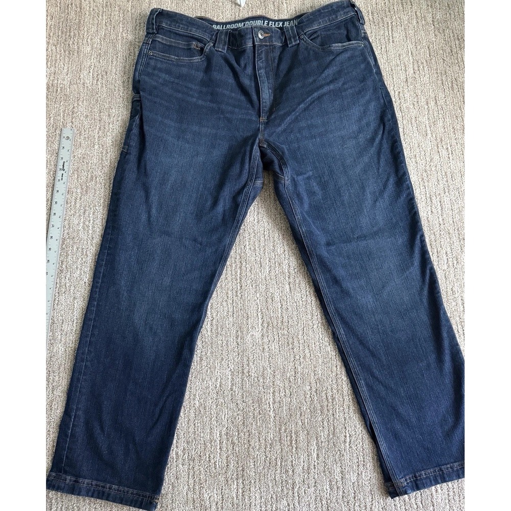 Duluth Ballroom Double Flex Jeans Men's 40x30 Standard Fit Dark Blue Denim